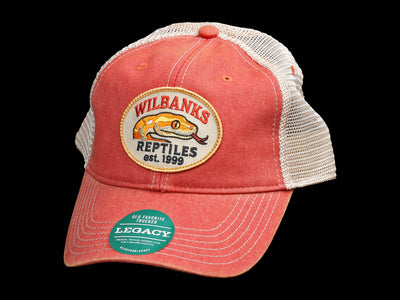 Wilbanks Reptiles Throwback Trucker Hat – Nantucket Red/Khaki