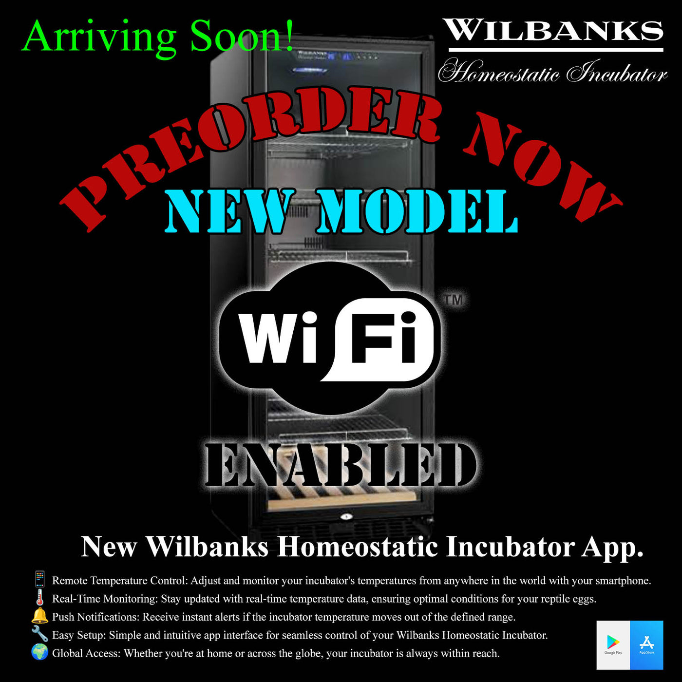 Wilbanks Homeostatic Incubator™  WH-450WIFI (Capacity - 35 Ball Python Clutches*)