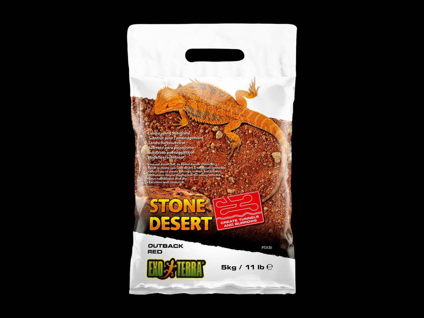 Exo Terra Stone Desert Substrate - Outback Red Stone - 5 kg (11 lbs)