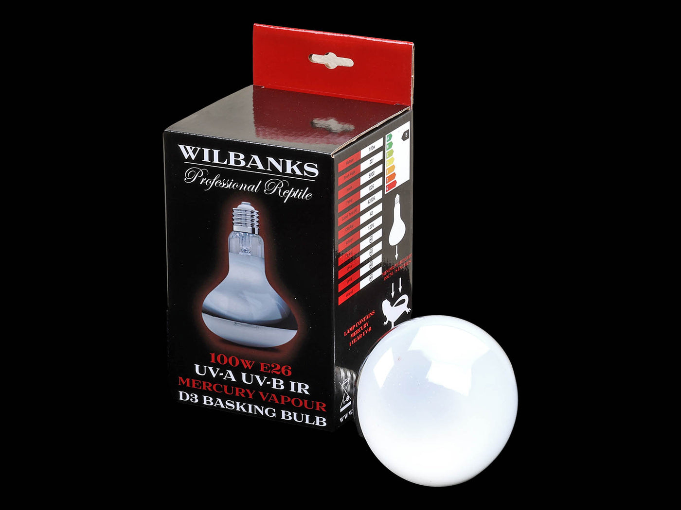 Wilbanks Professional Reptile - 100w Mercury Vapor UVA UVB IR Bulb