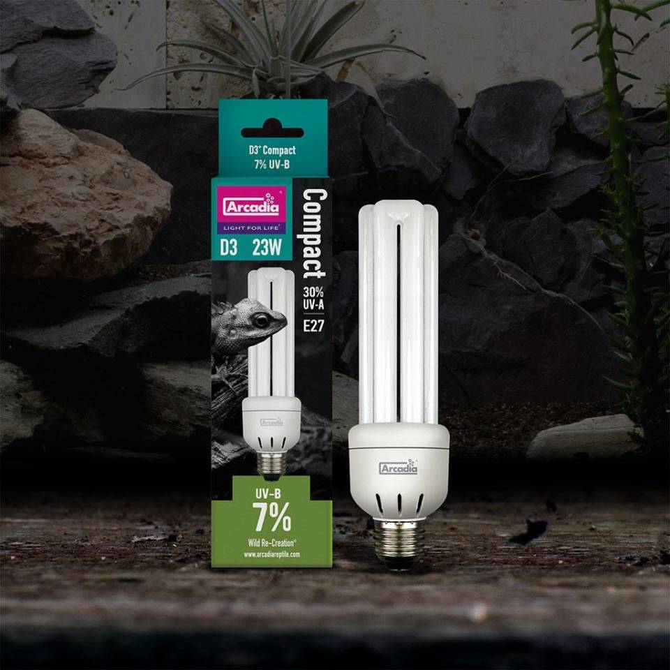 Arcadia Shade Dweller D3 7% UVB Compact Bulb - 23W